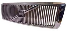 Volvo 960, S90, V90, Grille assembly Chrome with Chrome molding and no crossbar no emblem 9126997