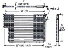 Volvo 960 1993, Condenser new for Volvo 960 1993 3537971