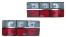 VOLVO 240 85-93 CUSTOM TAIL LIGHT TAIL LAMP SET With Clear lenses top half Tvv2226-7c-r