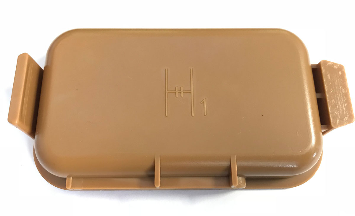 1246131 Volvo 240 Interior door panel lock release handle guide casing  beige LH DRIVER'S SIDE