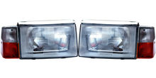  Volvo 240 european Headlight  set  with turn signals and moldings 1372394 1372395  H4 upgrade