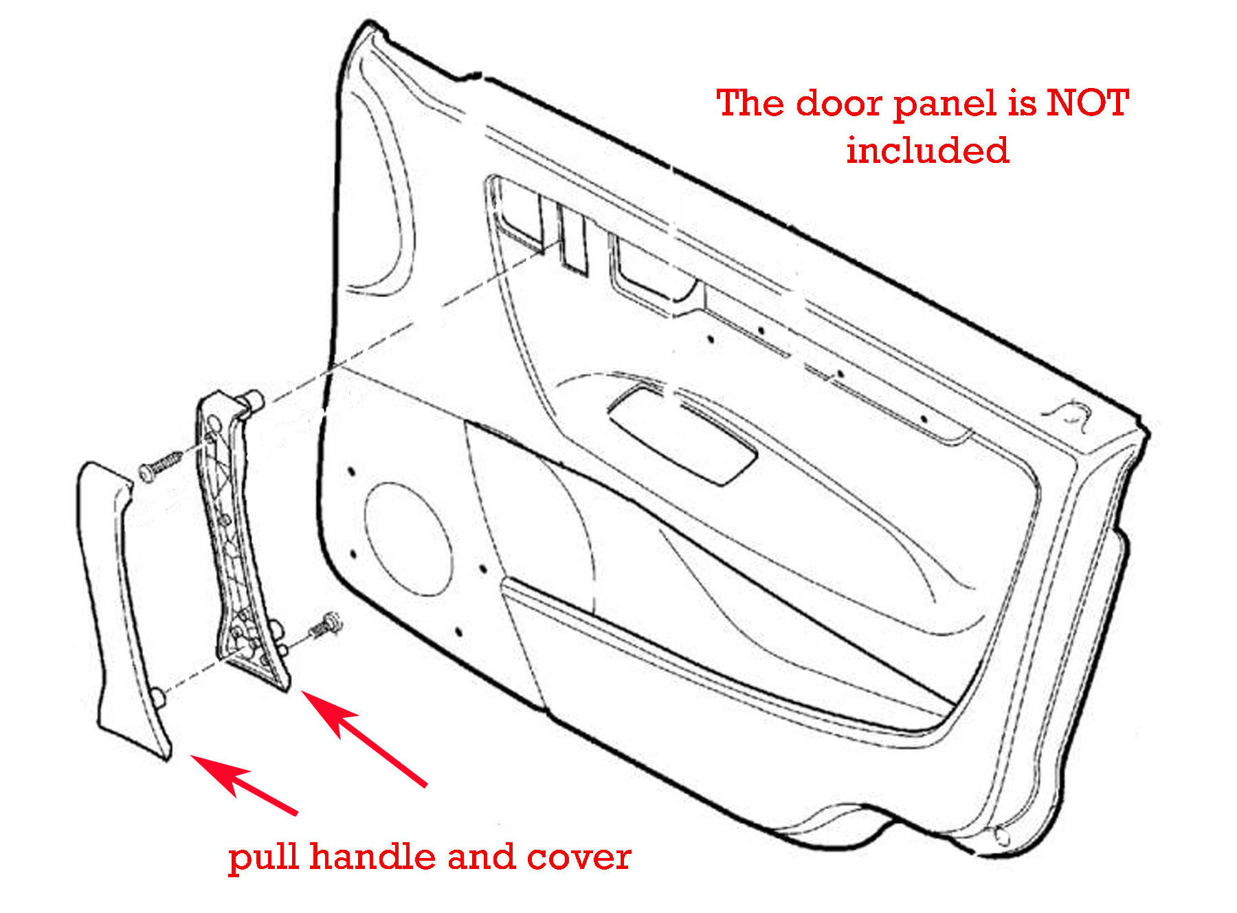 Inside Door Handle Right Passenger Front or Rear Oak Brown