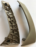 Interior Door Pull Handle 39986959 Mocha Sand Beige color for Volvo V70 XC70 S60 Passengers Side RIGHT Front with Cover and installation screws