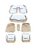 Volvo 240  SEDAN vinyl seat cover set upholstery 4 Line Beige Color Code 51487,1450  	1388849, 1388554S