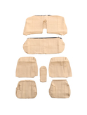 Volvo 240 sedan complete vinyl seat cover  upholstery set .4 Line Beige with  perforated center sections . Color Code 51487,1450  	1388849, 1388554S