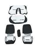 Volvo 240 244 Sedan  DL GL  Complete interior  seat cover upholstery set 4 line black vinyl Interior Color Code 5146, 1410