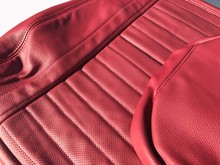 1615H BURGUNDY RED  122 Amazon 2 door  seat cover upholstery set - BURGUNDY RED   leather