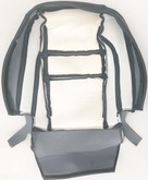 FRONT Seat Cover SET (see description) fits Volvo 850 leather upholstery BLACK  color code 3970  3970FRL