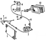 Volvo 240 244 245  1990-1993  3522877  3537911  3540702 Air conditioner rigid line from  junction point to condenser