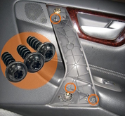 Interior Door Pull Handle 39986959 Mocha Sand Beige color for Volvo V70 XC70 S60 Passengers Side RIGHT Front with Cover and installation screws