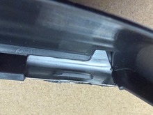 Volvo 240  station wagon , left rear drivers side bumper molding 1247261